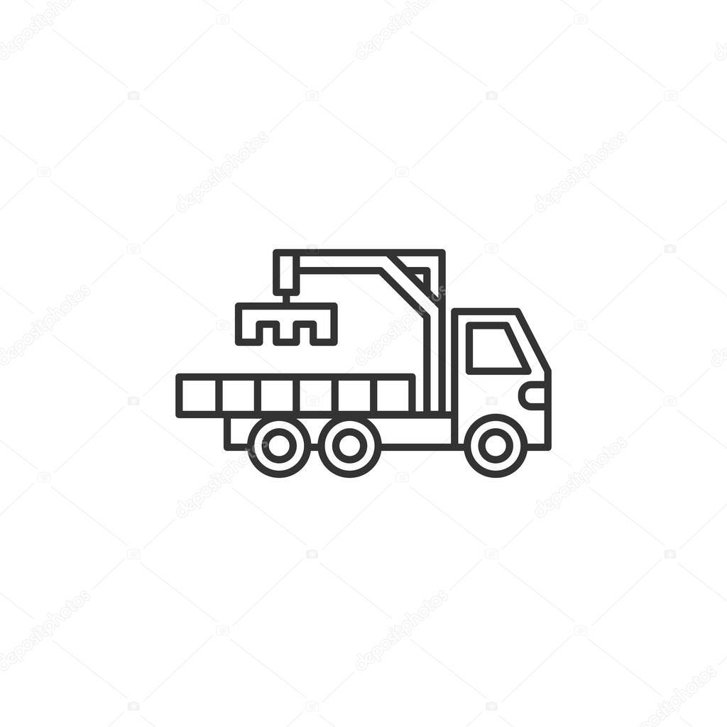 Manipulator Truck Modern Simple Outline Vector Icon