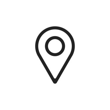 Konum vektör simgesi. Web sitesi tasarımı için modern, basit, vektör, simge yerleştirme, mobil uygulama, ui. Vektör İllüstrasyonu