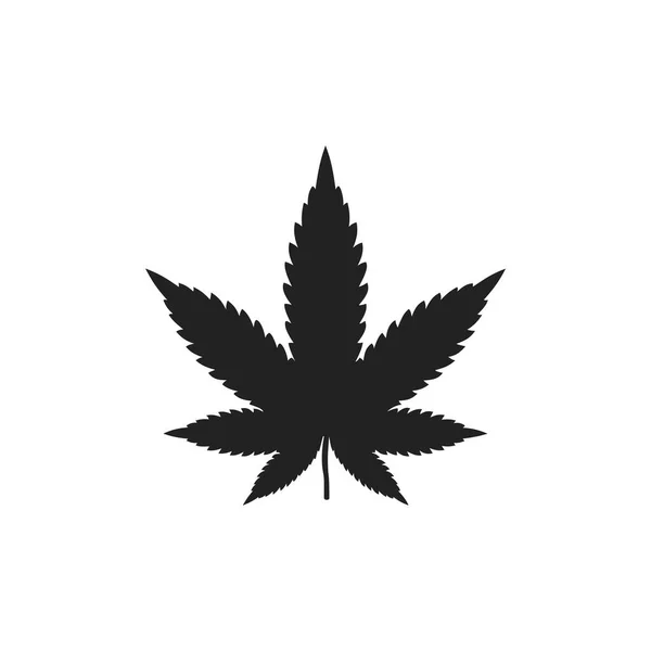 Marihuana Blad Icoon Wiet Symbool Modern Eenvoudig Vector Icoon Voor — Stockvector