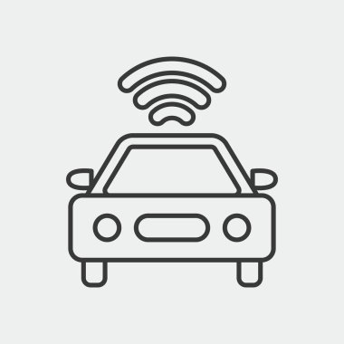 Akıllı Araba Modern Basit Ui Vektör Simgesi