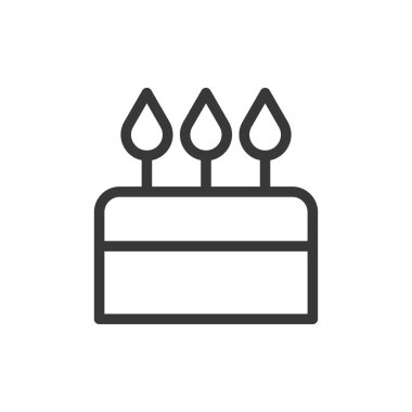 Doğum günü pastası ikonu. vektör illüstrasyonu
