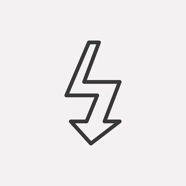 Icono Flash Rayo Símbolo Moderno Simple Vector Icono Para Diseño — Archivo Imágenes Vectoriales