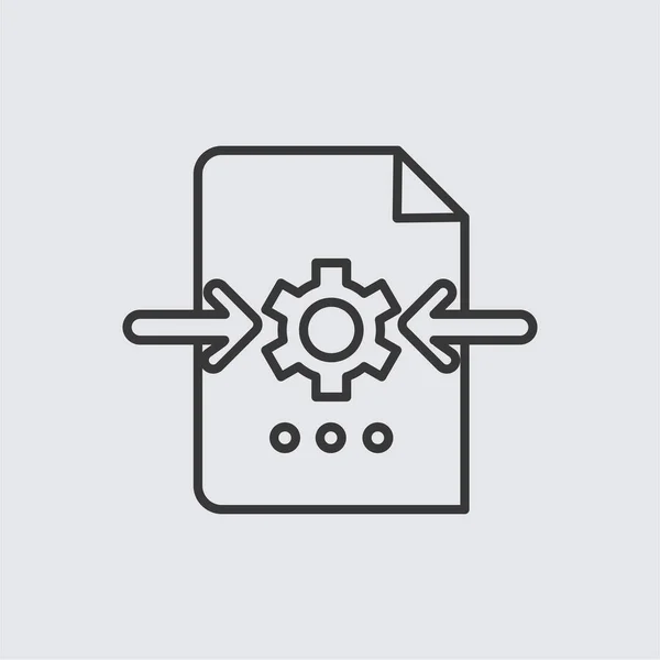 Traitement Fichiers Modern Simple Vector Icon — Image vectorielle