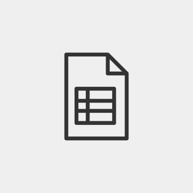 Arkaplanda dosya simgesi izole edildi. Web sitesi tasarımı için modern, basit, vektör, simge, mobil uygulama, ui. Vektör İllüstrasyonu