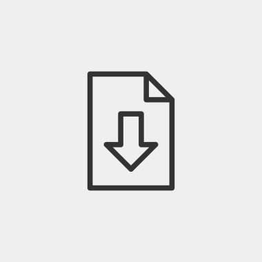 Arkaplanda dosya simgesi izole edildi. Web sitesi tasarımı için modern, basit, vektör, simge, mobil uygulama, ui. Vektör İllüstrasyonu