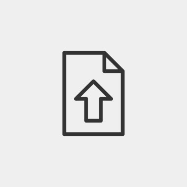 Arkaplanda dosya simgesi izole edildi. Web sitesi tasarımı için modern, basit, vektör, simge, mobil uygulama, ui. Vektör İllüstrasyonu