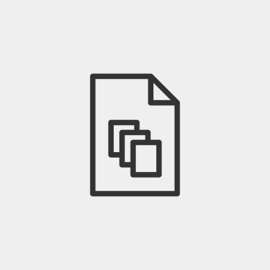Arkaplanda dosya simgesi izole edildi. Web sitesi tasarımı için modern, basit, vektör, simge, mobil uygulama, ui. Vektör İllüstrasyonu
