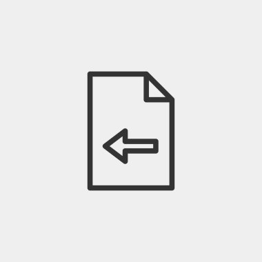 Arkaplanda dosya simgesi izole edildi. Web sitesi tasarımı için modern, basit, vektör, simge, mobil uygulama, ui. Vektör İllüstrasyonu