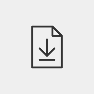 Arkaplanda dosya simgesi izole edildi. Web sitesi tasarımı için modern, basit, vektör, simge, mobil uygulama, ui. Vektör İllüstrasyonu