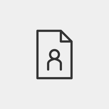 Arkaplanda dosya simgesi izole edildi. Web sitesi tasarımı için modern, basit, vektör, simge, mobil uygulama, ui. Vektör İllüstrasyonu