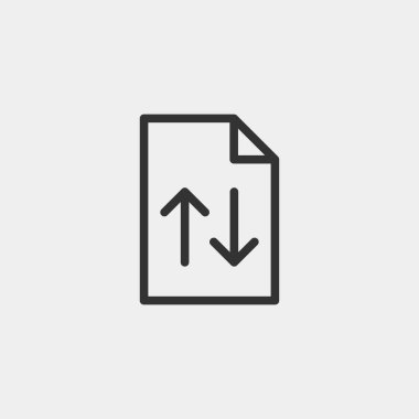 Arkaplanda dosya simgesi izole edildi. Web sitesi tasarımı için modern, basit, vektör, simge, mobil uygulama, ui. Vektör İllüstrasyonu