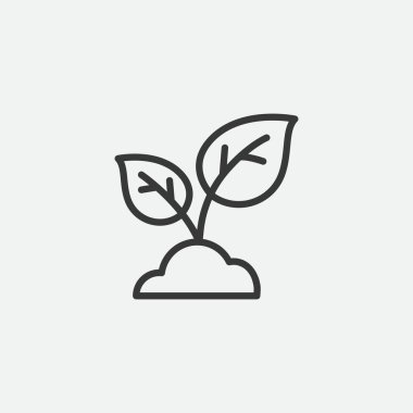 Seedling Modern Basit Vektör Simgesi