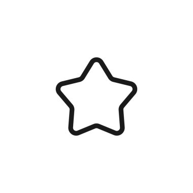 Yıldız sosyal medya ikonu. Web sitesi tasarımı için favori sembol, modern, basit, vektör, simge, mobil uygulama, ui. Vektör İllüstrasyonu