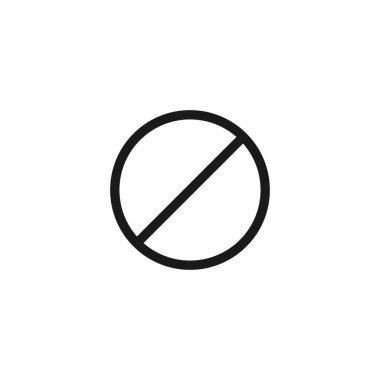 Yasaklama simgesi. Yasak sembol, modern, basit, vektör, web sitesi tasarımı için simge, mobil uygulama, ui. Vektör İllüstrasyonu