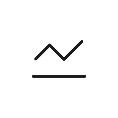 Çizgi grafik simgesi. İstatistiksel sembol modern, basit, vektör, web sitesi tasarımı için simge, mobil uygulama, ui. Vektör İllüstrasyonu