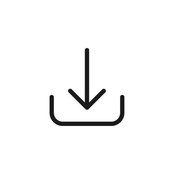 Freccia Giù Icona Scarica Simbolo Moderno Semplice Vettore Icona Progettazione — Vettoriale Stock
