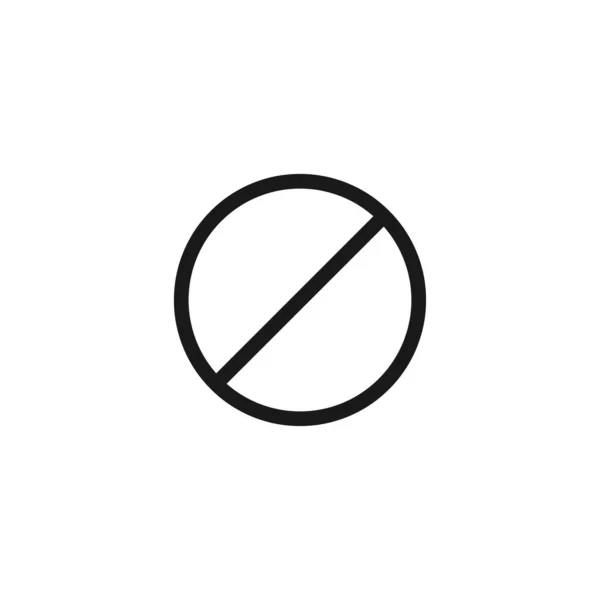 Icono Prohibición Símbolo Prohibido Moderno Simple Vector Icono Para Diseño — Vector de stock