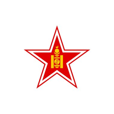 Moğol hava kuvvetleri. Askeri sembol. Vektör İllüstrasyonu