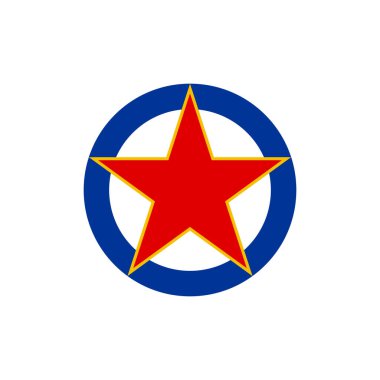 Yugoslavya Hava Kuvvetleri. Askeri sembol. Vektör İllüstrasyonu
