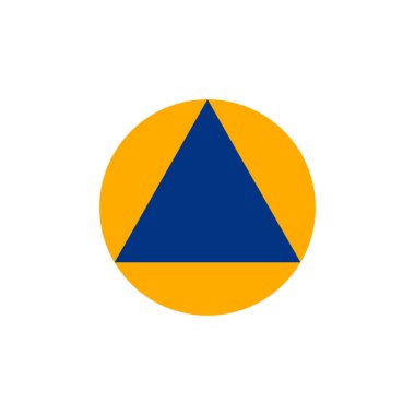 Uluslararası Sivil Savunma Sembolü. Vektör İllüstrasyonu