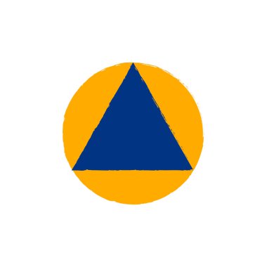 Uluslararası Sivil Savunma Sembolü. Vektör İllüstrasyonu