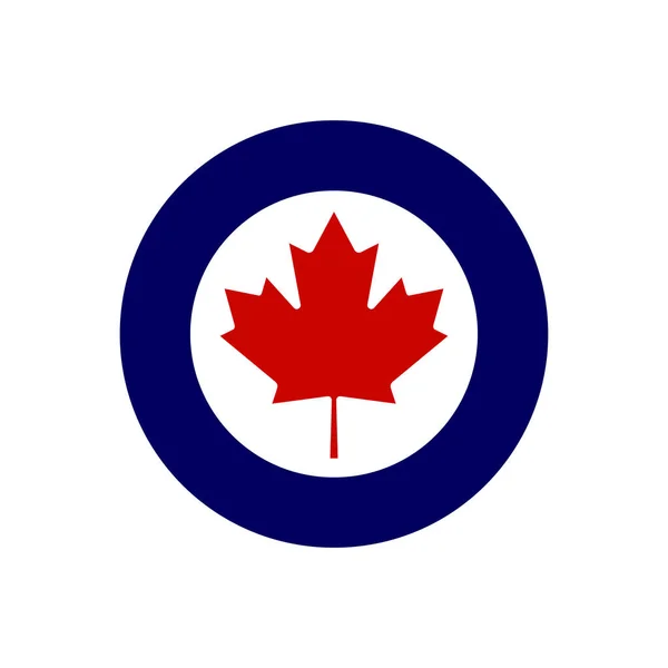 Kanada Hava Kuvvetleri raundu. Askeri sembol. Vektör İllüstrasyonu