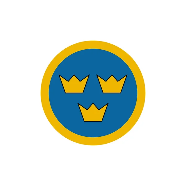 Ronda Fuerza Aérea Sueca Símbolo Militar Ilustración Vectorial — Vector de stock