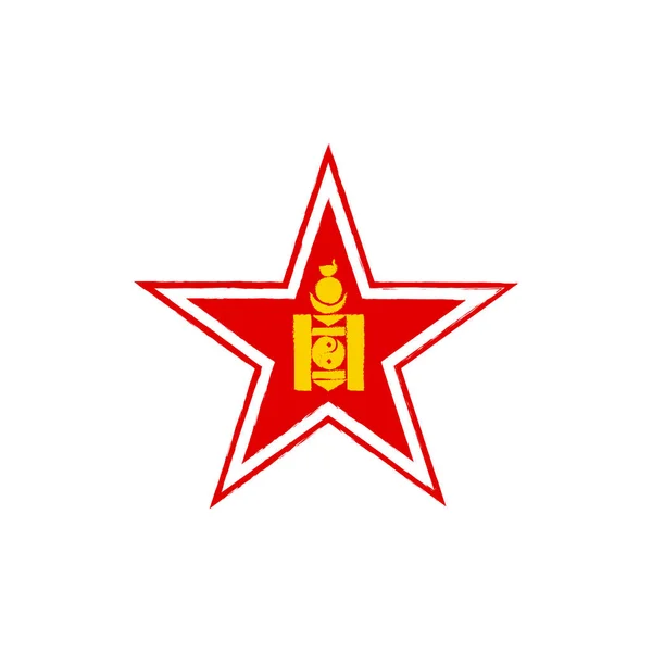Mongolské Letectvo Rundel Vojenský Symbol Vektorová Ilustrace — Stockový vektor