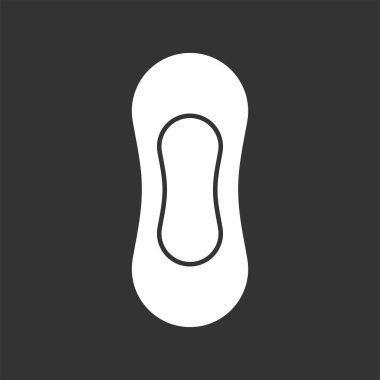 Adet öncesi hijyen yastığı ikonu. Vektör İllüstrasyonu