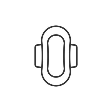 Beyaz arka planda izole edilmiş regl bezi ikonu. Kadınlar, web sitesi tasarımı için modern vektör simgesi, mobil uygulama, ui. Vektör İllüstrasyonu