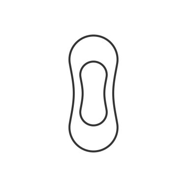 Kadın hijyen yastığı ikonu. Vektör İllüstrasyonu