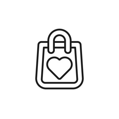 Alışveriş torbası beyaz arka planda izole edilmiş. Web sitesi tasarımı için modern, basit, vektör, simge satın al, mobil uygulama, ui. Vektör İllüstrasyonu