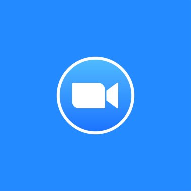 Uygulama logo simgesini yakınlaştır. Video iletişim sembolü ana hatları, basit, vektör, web sitesi tasarımı için simge, mobil uygulama, ui. Vektör İllüstrasyonu