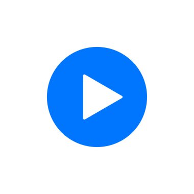 Düğme logosunu çal. Vektör İllüstrasyonu