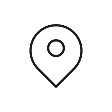Konum simgesi. Web sitesi tasarımı için modern, basit, vektör, simge, mobil uygulama, ui. Vektör İllüstrasyonu