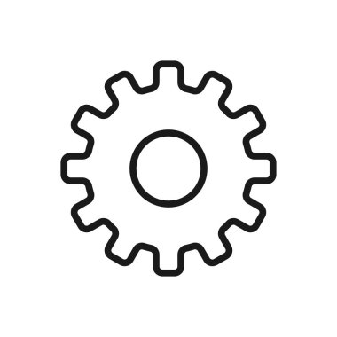 Vites simgesi. Ayarlar web sitesi tasarımı için modern, basit, vektör, simge, mobil uygulama, ui. Vektör İllüstrasyonu