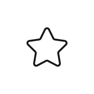 Yıldız ikonu. Web sitesi tasarımı için favori sembol, modern, basit, vektör, simge, mobil uygulama, ui. Vektör İllüstrasyonu