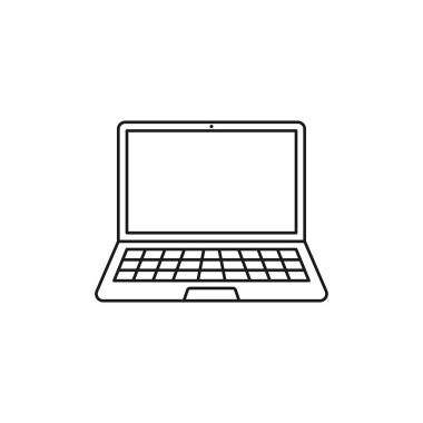 Dizüstü bilgisayar simgesi. Bilgisayar sembolü modern, basit, vektör, web sitesi tasarımı için simge, mobil uygulama, ui. Vektör İllüstrasyonu