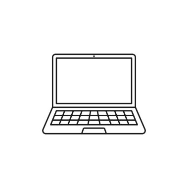 Dizüstü bilgisayar simgesi. Bilgisayar sembolü modern, basit, vektör, web sitesi tasarımı için simge, mobil uygulama, ui. Vektör İllüstrasyonu