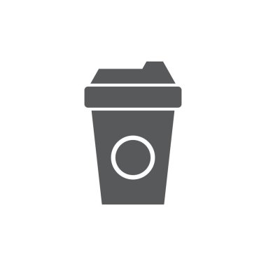 Kahve ikonu. Sıcak içecek sembolü modern, basit, vektör, web sitesi tasarımı için simge, mobil uygulama, ui. Vektör İllüstrasyonu