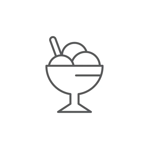Icône Crème Glacée Symbole Dessert Moderne Simple Vectoriel Icône Pour — Image vectorielle