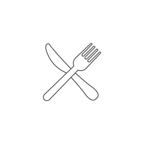 Icono Tenedor Cuchillo Restaurante Símbolo Moderno Simple Vector Icono Para — Vector de stock