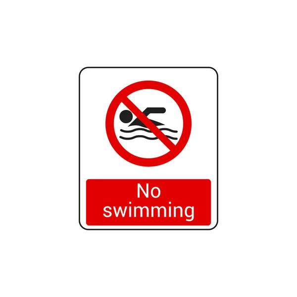 Swimming Sign Vector Warning Symbol Vector Icon — Stock Vector