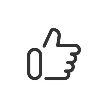 Baş parmak simgesi. Web sitesi tasarımı için sembol, basit, vektör, simge gibi, mobil uygulama, ui. Vektör İllüstrasyonu