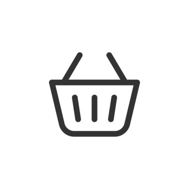Basket ikonu. Alışveriş sembolü modern, basit, vektör, web sitesi tasarımı için simge, mobil uygulama, ui. Vektör İllüstrasyonu