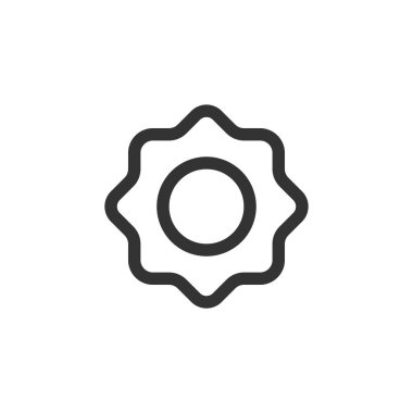 Vites simgesi. Ayarlar web sitesi tasarımı için modern, basit, vektör, simge, mobil uygulama, ui. Vektör İllüstrasyonu