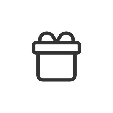 Hediye kutusu simgesi. Hediye sembolü modern, basit, vektör, web sitesi tasarımı için simge, mobil uygulama, ui. Vektör İllüstrasyonu