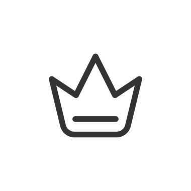 Taç simgesi. İnternet sitesi tasarımı için modern, basit, vektör, simge, mobil uygulama, ui. Vektör İllüstrasyonu