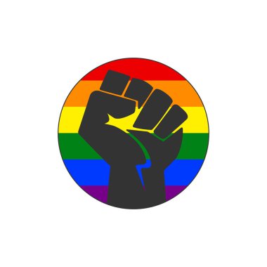 Siyahların Yaşamı Önemli Güçlü El Simgesi. Vektör İllüstrasyonu