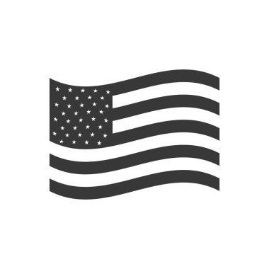 Siyah ve beyaz dalgalı Amerikan bayrak temsilciliği